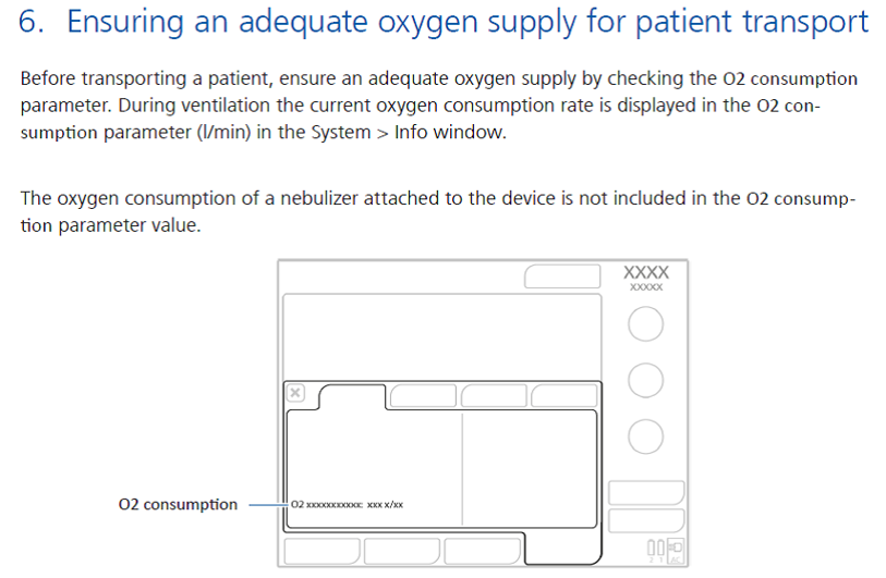 6. Ensuring an adequate oxygen supply for patient transport