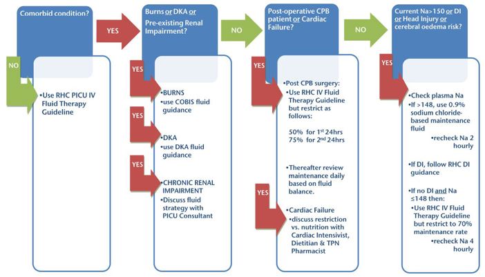 IV Fluid Decision Support Flowchart